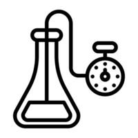 Lab flask icon in modern style vector