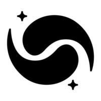 A glyph design, icon of galaxy vector