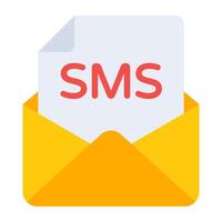 A flat design, icon of email vector