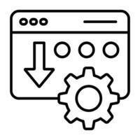 A linear design, icon of web setting vector