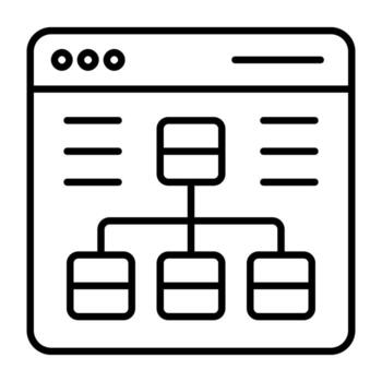 A linear design, icon of web sitemap vector