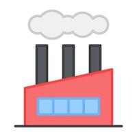 A flat design, icon of industry vector