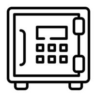 A linear design, icon of digital locker vector