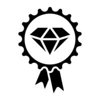 A glyph design, icon of premium quality badge vector