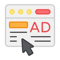 A flat design, icon of online ad vector