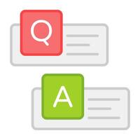 A flat design, icon of question answer vector