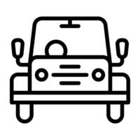 linear jeep icon design, quadro concept vector