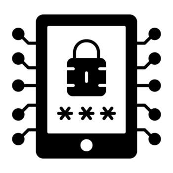 A flat design, icon of mobile nodes vector