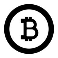 A glyph design, icon of bitcoin vector