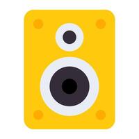 Icon of sound speaker in flat style vector