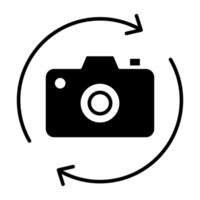 Modern technology icon of camera vector