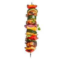 AI generated Vegetables kebab clip art png