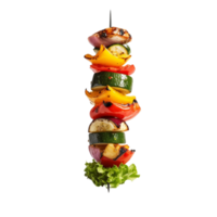 AI generated Vegetables kebab clip art png