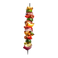 AI generated Vegetables kebab clip art png