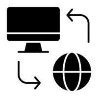 An icon design of global data transmission vector