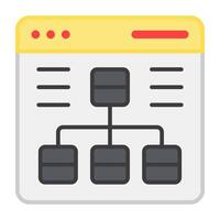 A flat design, icon of web sitemap vector