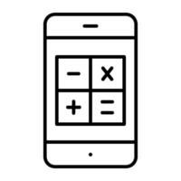 moderno estilo vector de móvil calculadora icono