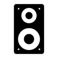 A glyph design, icon of sound system vector