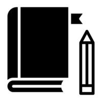 An filled design icon of atlas book vector