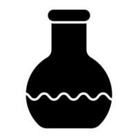 Trendy glyph icon of chemical measurement, chemical weight vector