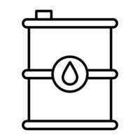 A linear design, icon of oil drum vector