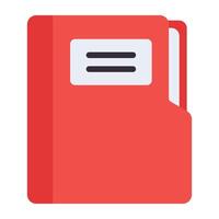 A flat design, icon of document case vector