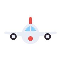 Wide body airliner vector icon in flat design