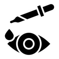 Eye drops icon in solid design vector