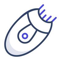 A flat design, icon of epilator vector