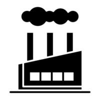 A glyph design, icon of industry vector