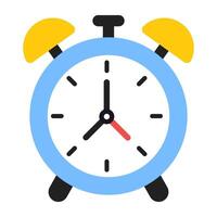 A flat design, icon of alarm clock vector