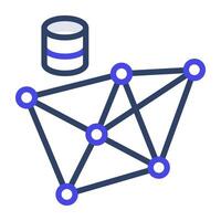 A flat design, icon of mesh network vector