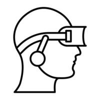 A unique design icon of vr headset vector