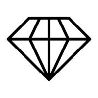 A linear design, icon of diamond vector
