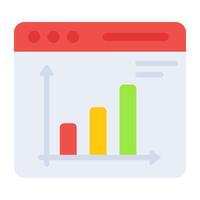 A flat design, icon of online chart vector