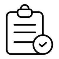 A linear design, icon of check list vector