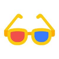A premium download icon of 3d goggles vector