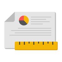 Editable flat design of data analytics, data report vector