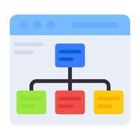 A flat design, icon of web sitemap vector