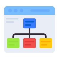 A flat design, icon of web sitemap vector