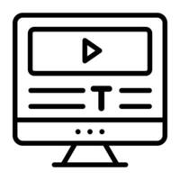 Video tutorial icon in editable style vector