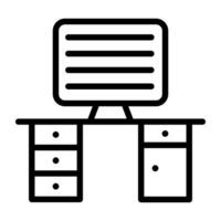 Icon of workspace, outline design vector