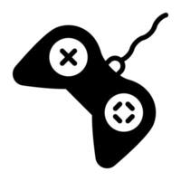 A solid design, icon of game controller vector