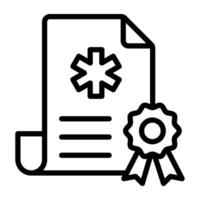 A perfect design vector of medical certificate