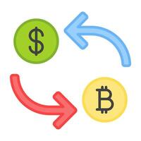 A flat design, icon of money exchange vector