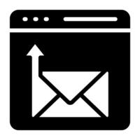 A creative vector design of mail uploading