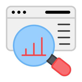 Vector design of data analysis, editable icon