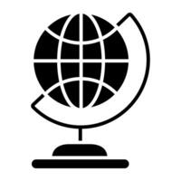 A glyph design, icon of geography vector