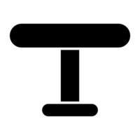 A solid design icon of coffee table vector