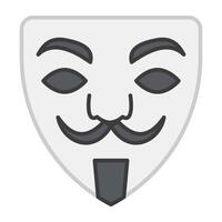 A creative design icon of hacker mask vector